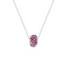 BeCharmed Pave Valentine Premium Stainless Steel Necklace Embellished with Premium Grade Austrian Crystals