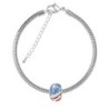 BeCharmed Pave Flag USA Bracelet Embellished with Premium Grade Austrian Crystals