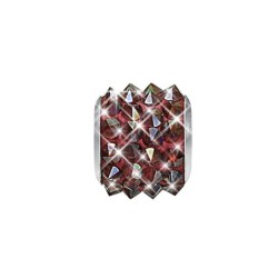 Becharmed Pave Red Magma Choker Bead Spikes Embellished with Premium Grade Austrian Crystals