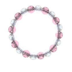 10mm Antique Pink + Crystal...