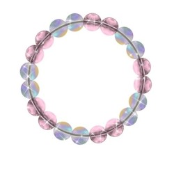 10mm Antique Pink And Paradise Shine Duo Equal Style Crystal Globe Elastic Bracelet Embellished with Austrian Crystals