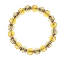 10mm Metallic Sunshine + Golden Shadow Crystal Men`s Elastic Bracelet Embellished with Austrian Crystals