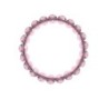 8mm Antique Pink Crystal Globe Elastic Bracelet Embellished with Austrian Crystals