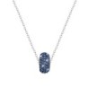 BeCharmed Pave Montana Bead Slim Steel Necklace Embellished with Premium Grade Austrian Crystals