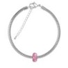 BeCharmed Pave Rose Bead Slim Bracelet Embellished with Premium Grade Austrian Crystals