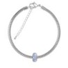 BeCharmed Pave Light Sapphire Bead Slim Bracelet Embellished with Premium Grade Austrian Crystals