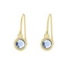 Gold Plated Light Sapphire Earring Embellished with Austrian Crystals