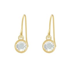 Gold Plated Crystal Clear Earrings Embellished with Austrian Crystals