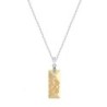 Golden Shadow Growing Crystal Rectangle 26mm Pendant Necklace Embellished with Premium Grade Austrian Crystals