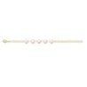 Crystal Rosaline Pink Pearl Gold Plated Bracelet Embellished with Austrian Crystals