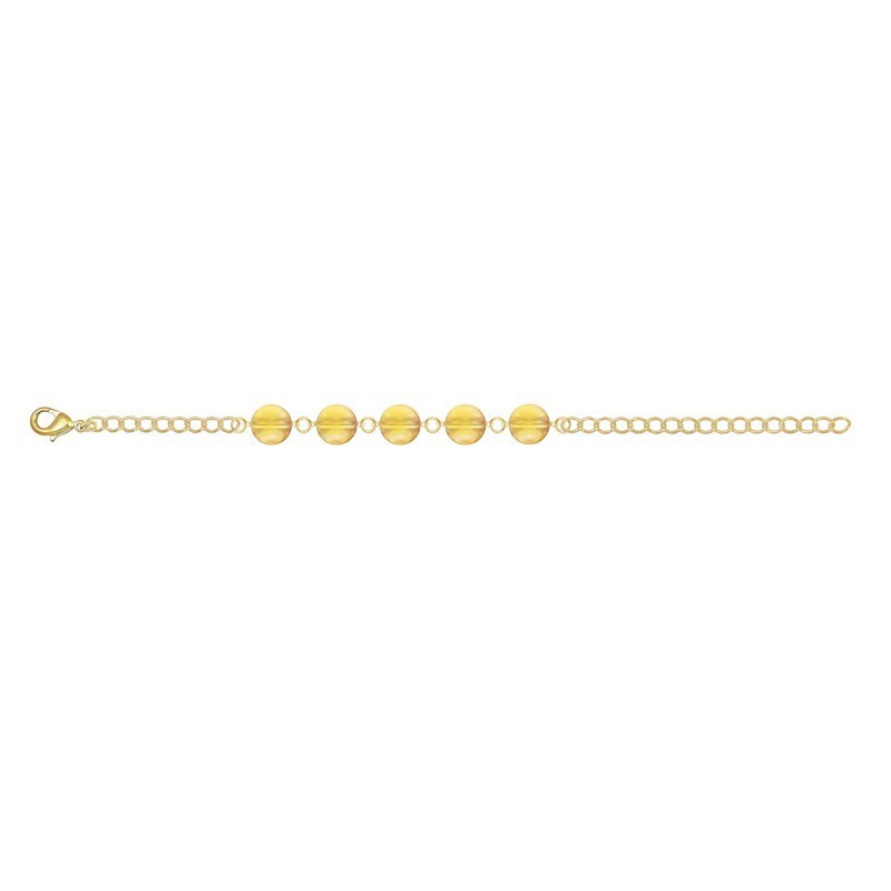 Crystal Sunshine Globe Gold Plated Bracelet Embellished with Austrian Crystals