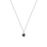 Premium Natural Magnetic Hematite Bead Pendant 925 Silver Plated Necklace