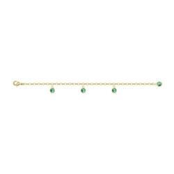 Emerald Gold Plated Bracelet Embellished with Austrian Crystals