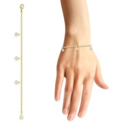 Crystal Clear Gold Plated Bracelet Embellished with Austrian Crystals