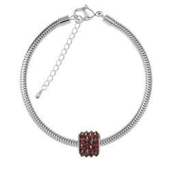 BeCharmed Pave Bead Spikes Bracelet Embellished with Austrian Crystals