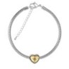 BeCharmed Heart Golden Shadow Bead Bracelet Embellished with Premium Grade Austrian Crystal