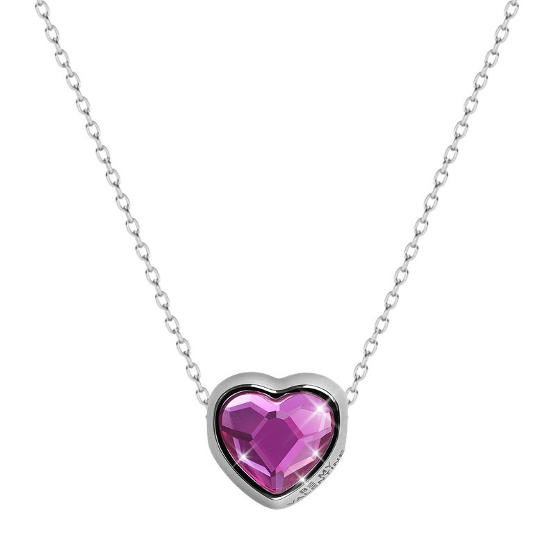 Be My Valentine Fuchsia Bead Steel Choker Embellished with Premium Grade Austrian Crystal