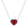 BeCharmed Heart Light Siam Bead Steel Choker Embellished with Premium Grade Austrian Crystal