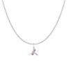 Light Rose Dragonfly Pave Stainless Steel Steel Pendant Necklace Embellished with Premium Grade Austrian Crystal