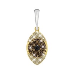 Pave Eye Pendant Necklace Embellished with Austrian Crystals