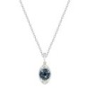 Pave Eye Moon Light + Indicolite + Jet + Montana Pendant Necklace Embellished with Austrian Crystals