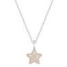 Light Peach + Silk Star Pendant Necklace Embellished with Premium Austrian Crystals