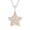 Light Peach + Silk Star Pendant Necklace Embellished with Premium Austrian Crystals