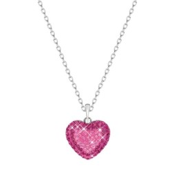 Rose Pave Heart Pendant...