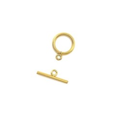 Gold Plated Premium Stainless Steel Hypoallergenic 316 Toggle Clasp Ring (Made In Japan)