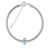 Aquamarine Fortune Bead Bracelet Embellished with Austrian Crystal