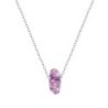 Lilac Shadow Fortune Bead Necklace Embellished with Austrian Crystal