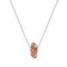 Astral Pink Fortune Bead Necklace Embellished with Austrian Crystal