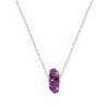 Amethyst Fortune Bead Necklace Embellished with Austrian Crystals