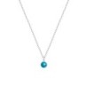 Premium Natural Blue Amazonite Bead Dainty Pendant 925 Silver Plated Necklace