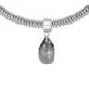 Silver Night Pear Shaped Charm Bracelet Embellished with Austrian Crystal