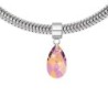 Astral Pink Pear Shaped Charm Bracelet Embellished with Austrian Crystal