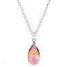 Astral Pink Pear Shaped Pendant Necklace Embellished with Premium Grade Austrian Crystal