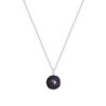 Premium Natural Blue Sandstone 12mm Bead Pendant 925 Silver Plated Necklace