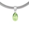 Peridot Pear Shaped Charm Bracelet Embellished with Austrian Crystal