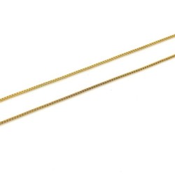 Premium Stainless Steel Gold Plated Slim Box Designer 40cm Necklace Chain (Made in Japan)