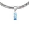 Aquamarine Queen Baguette Charm Bracelet Embellished with Austrian Crystal