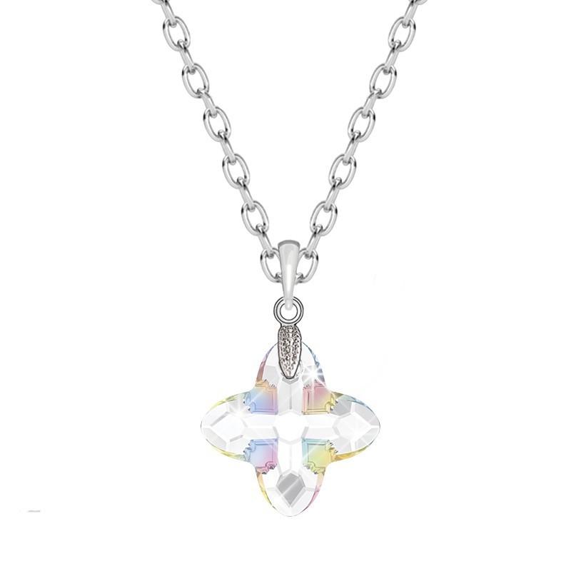 Cross Tribe Pendant Necklace Embellished with Austrian Crystals