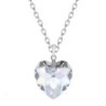 Premium Steel Crystal Aurora Borealis Beautiful Heart Necklace Embellished with Premium Grade Austrian Crystal