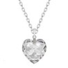 Premium Steel Crystal Clear Beautiful Heart Necklace Embellished with Premium Grade Austrian Crystal