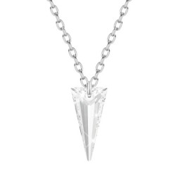 Crystal Clear Spike Pendant Premium Steel Choker Embellished with Premium Grade Austrian Crystal