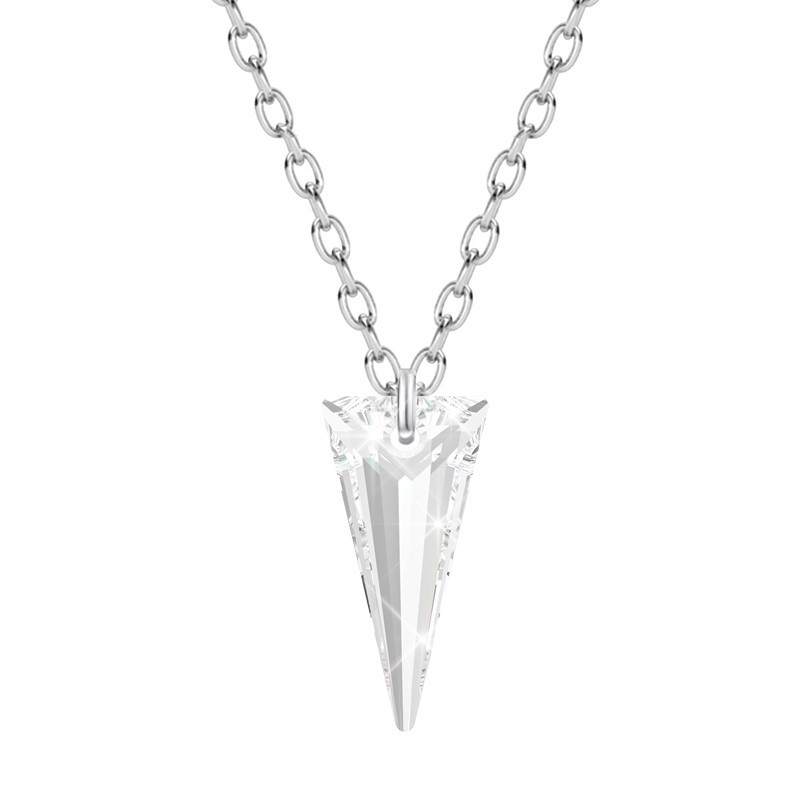 Crystal Clear Spike Pendant Premium Steel Choker Embellished with Premium Grade Austrian Crystal