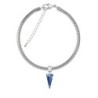 Bermuda Blue Spike Charm Bracelet Embellished with Premium Grade Austrian Crystal