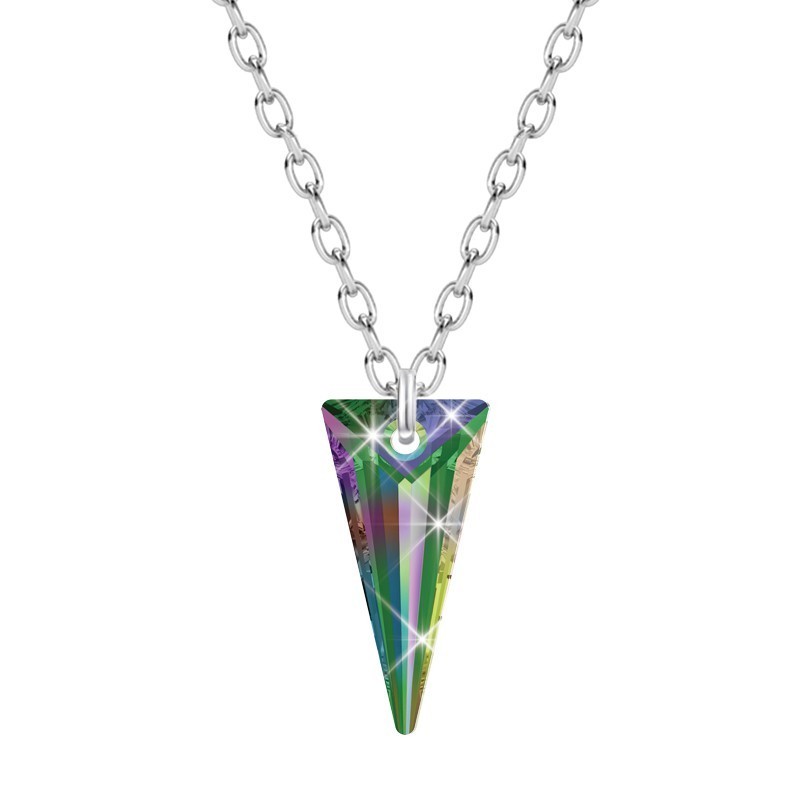 Vitrail Medium Spike Pendant Premium Steel Choker Embellished with Premium Grade Austrian Crystal