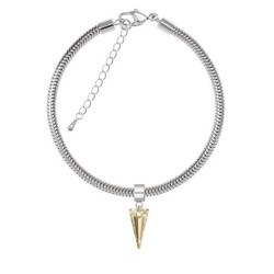 Golden Shadow Spike Charm Bracelet Embellished with Premium Grade Austrian Crystal