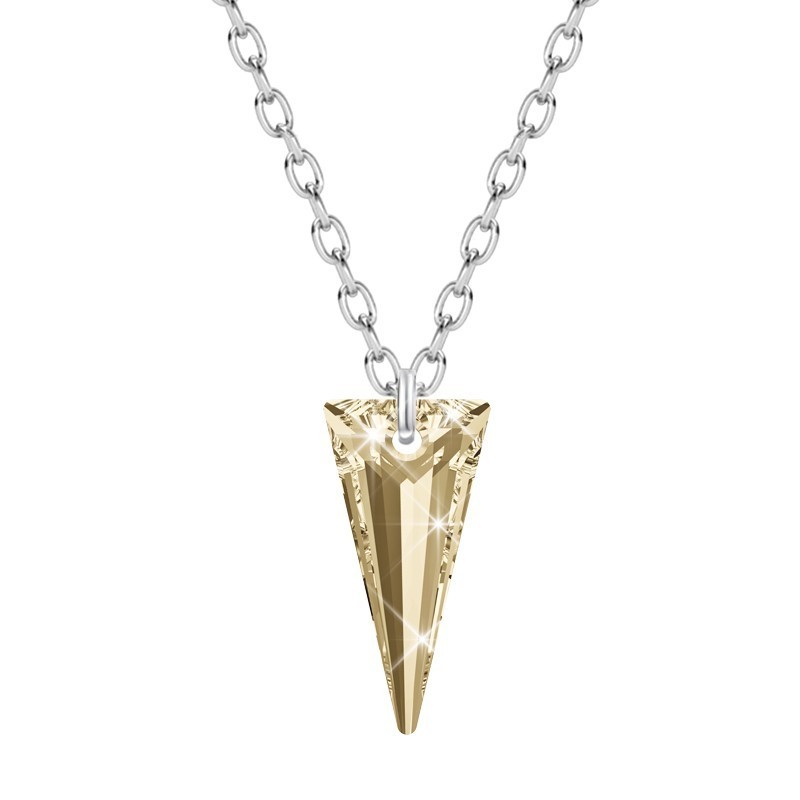 Golden Shadow Spike Pendant Premium Steel Choker Embellished with Premium Grade Austrian Crystal